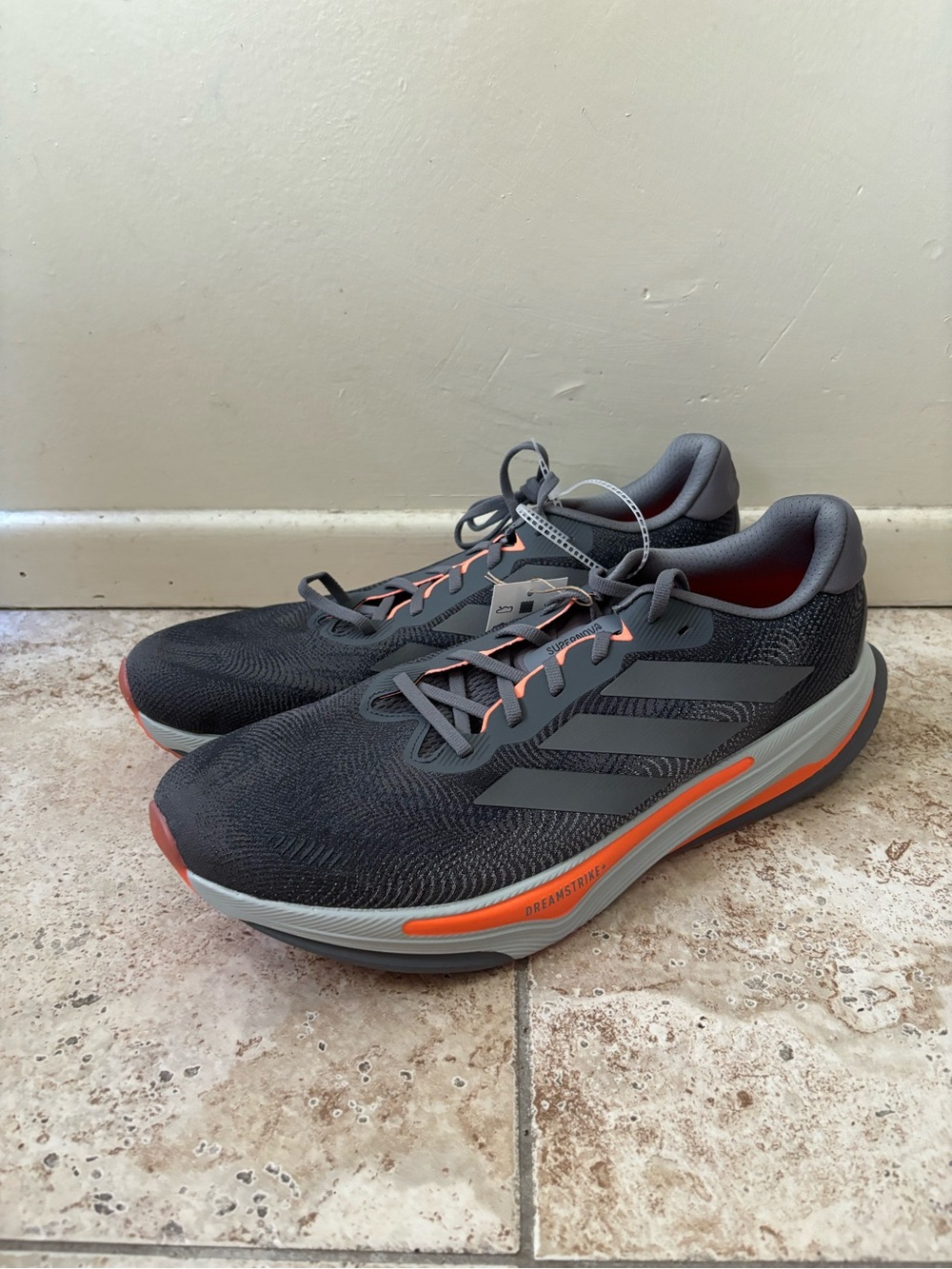 adidas Supernova Prima 2 Running Mens Grey Sneakers Athletic Shoes JR7361 Sz 14